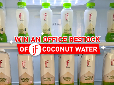 OFFICE RESTOCK COMPETITION – WIN A Full Office Restock consisting of Five cartons of IF Coconut Water bottles (350ml each)