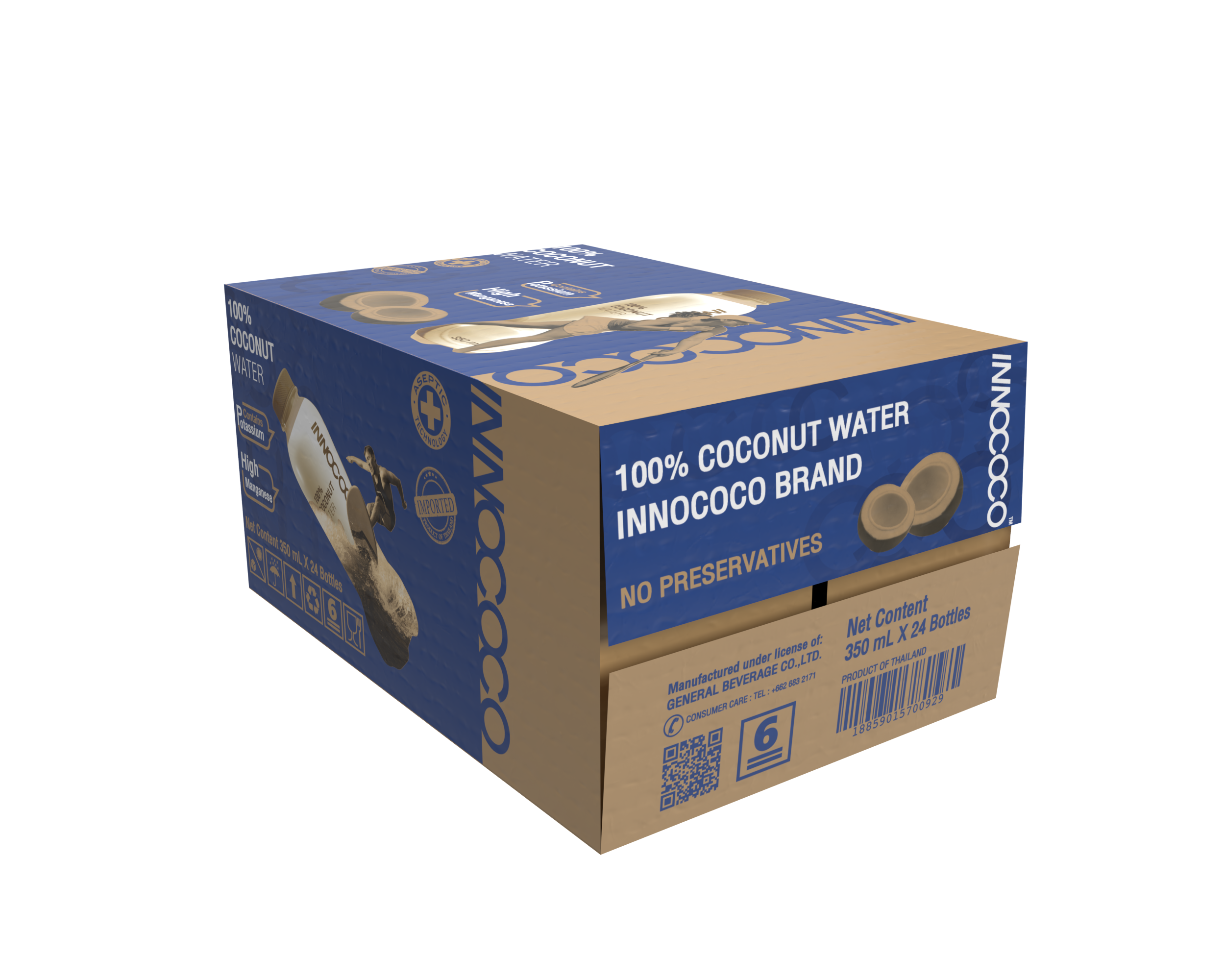 Innococo 100% Premium Coconut Water 330 ml.